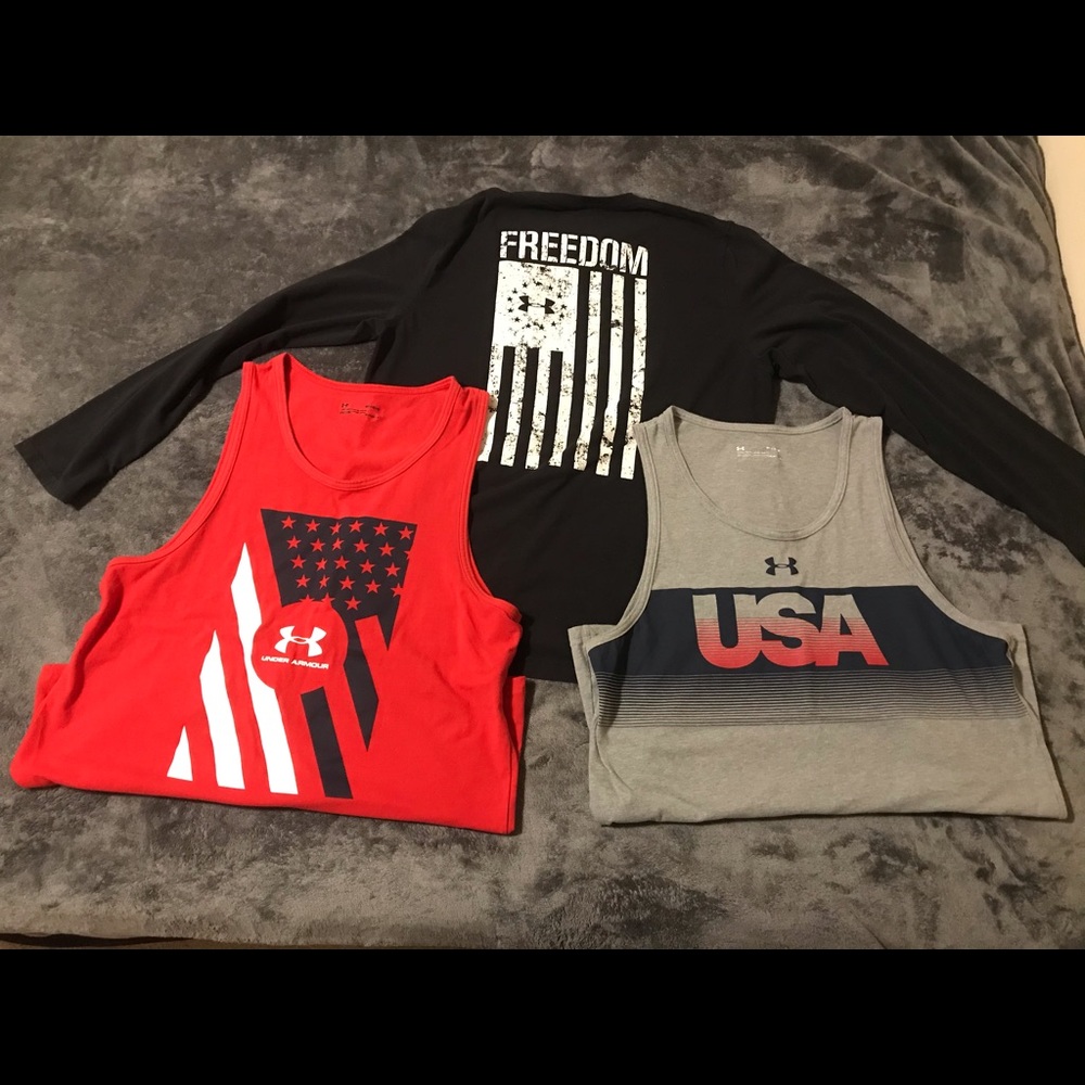 Lot of 3 UA freedom tops. Medium